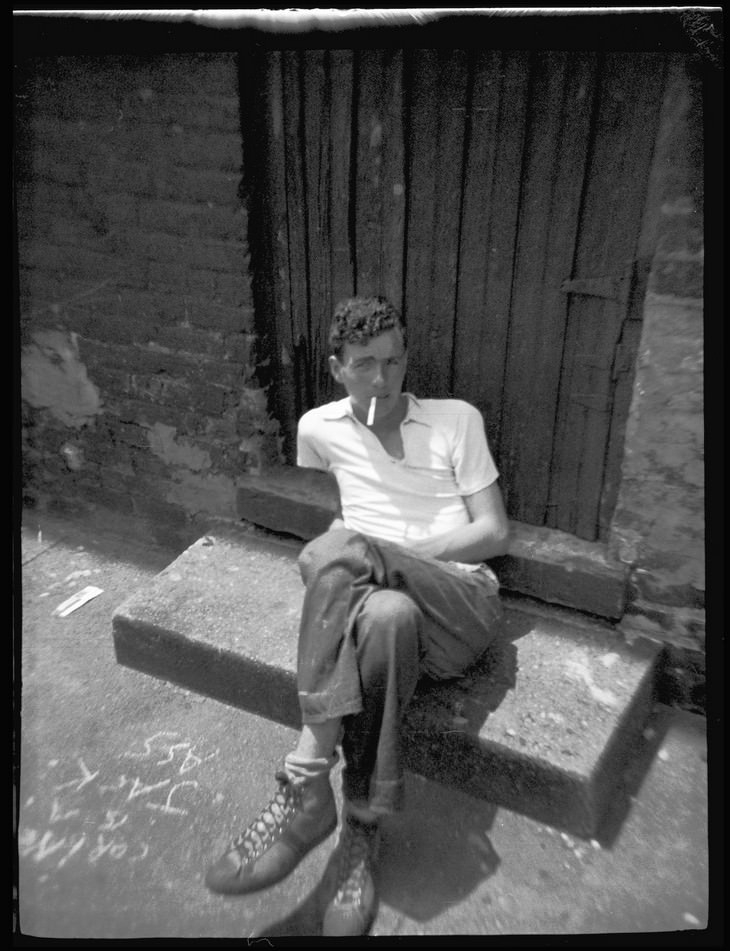 Vintage Photos That Will Take You to 1930s Chicago boy with cigarette