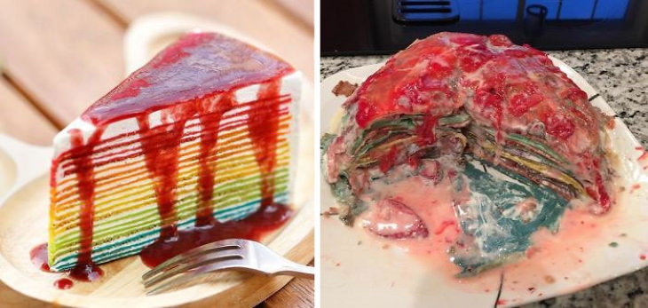 Cake Fails rainbow crepe cake