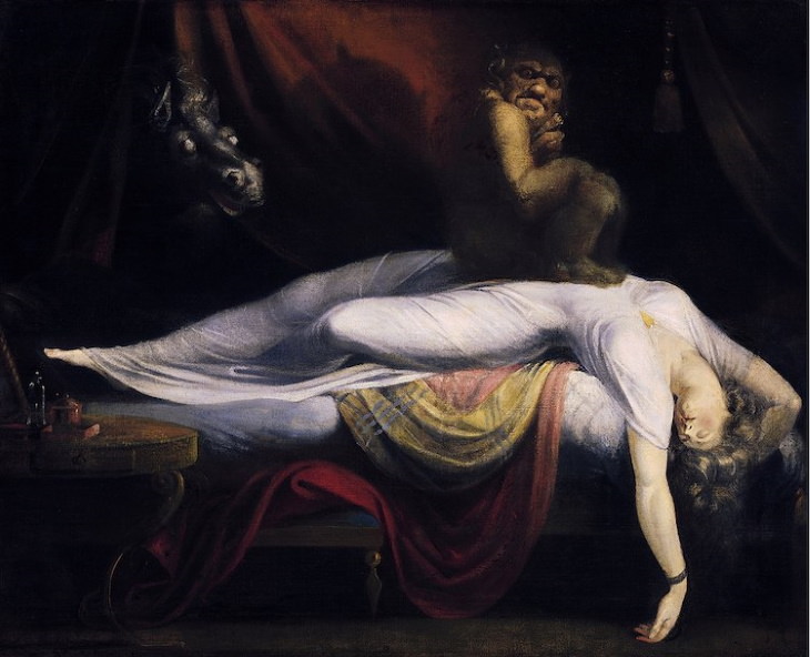 creepy paintings “The Nightmare” by Henry Fuseli (1781)