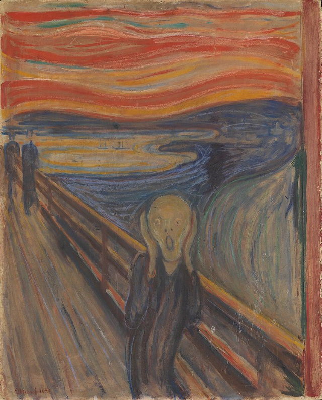 creepy paintings “The Scream” by Edvard Munch (1891) 