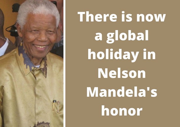 Nelson Mandela facts, Mandela Day