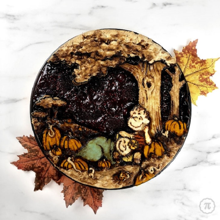 Beautiful, creative and halloween-themed pie art by Jessica Clark-Bojin , snoopy