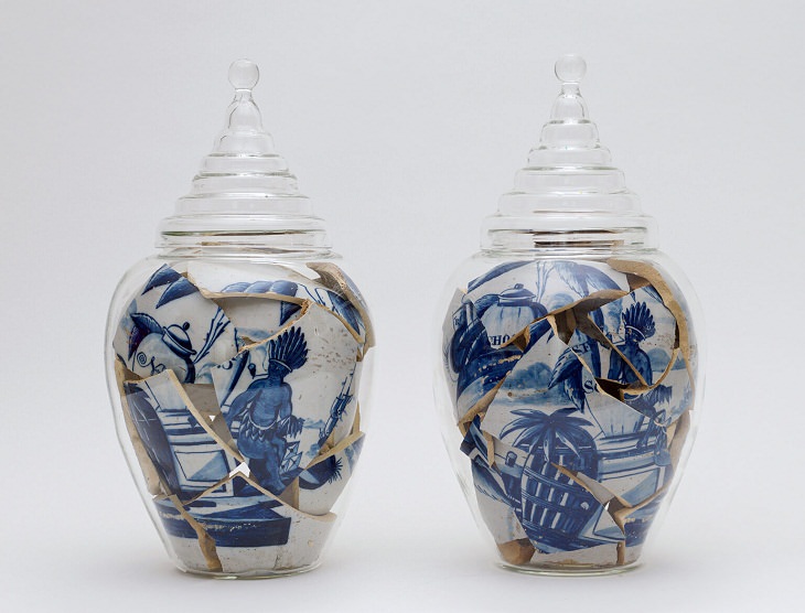 Discarded Ceramics, tobacco jars