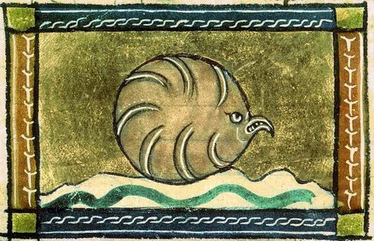 Hilarious Medieval Paintings of Animals, oyster