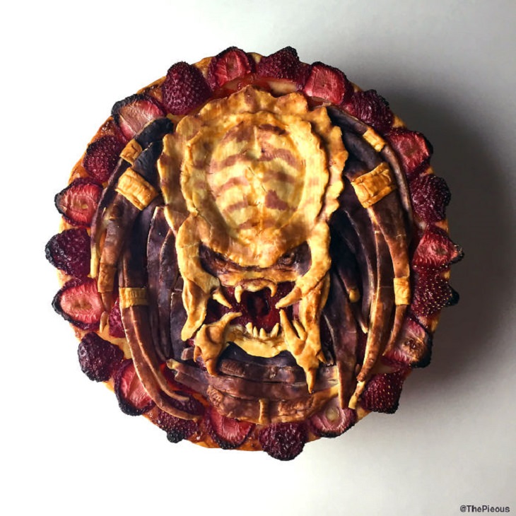 Beautiful, creative and halloween-themed pie art by Jessica Clark-Bojin 