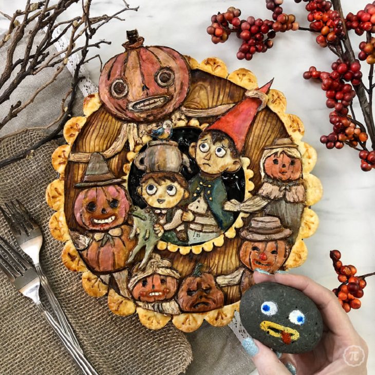 Beautiful, creative and halloween-themed pie art by Jessica Clark-Bojin 