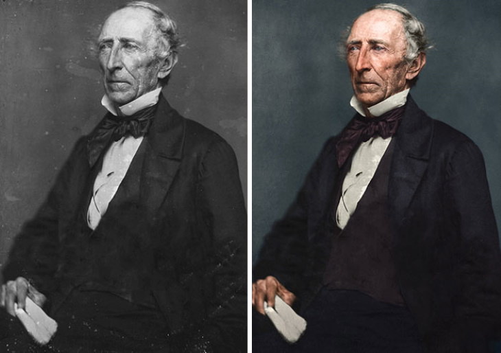Photo Restorations of US Presidents 10th President: John Tyler (1841-1845)