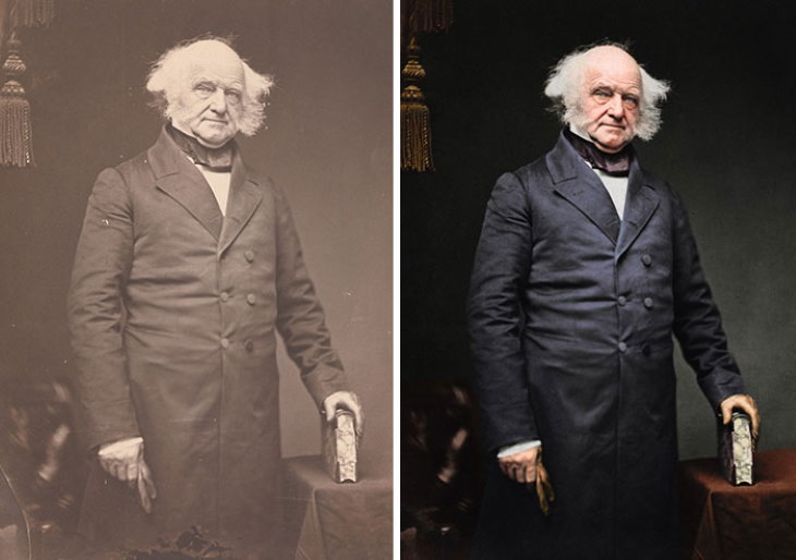 Photo Restorations of US Presidents 8th President: Martin Van Buren (1837-1841)