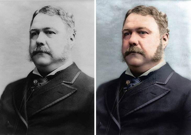 Photo Restorations of US Presidents 21st President: Chester A. Arthur (1881-1885)