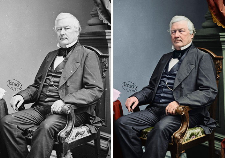 Photo Restorations of US Presidents 13th President: Millard Fillmore (1850-1853)