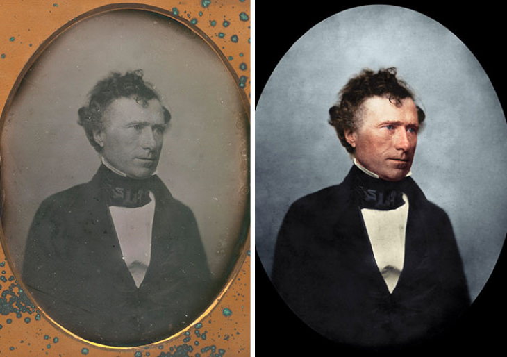 Photo Restorations of US Presidents 14th President: Franklin Pierce (1853-1857)
