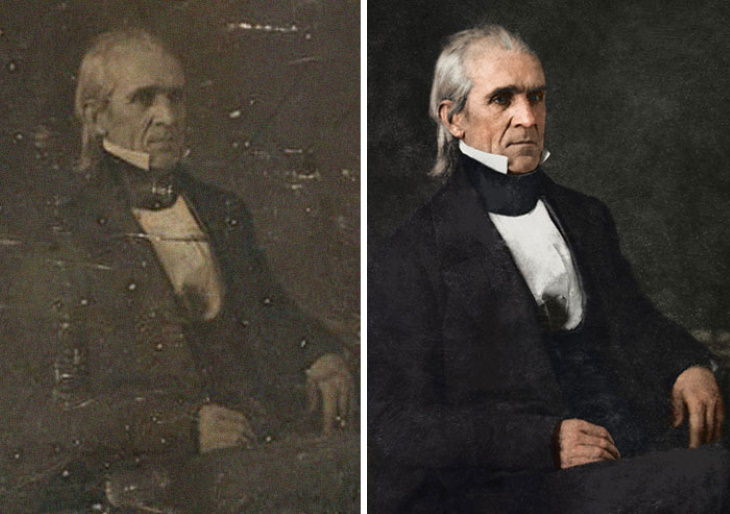 Photo Restorations of US Presidents 11th President: James K. Polk (1845-1849)