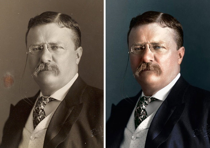 Photo Restorations of US Presidents 26th President: Theodore Roosevelt (1901-1909)
