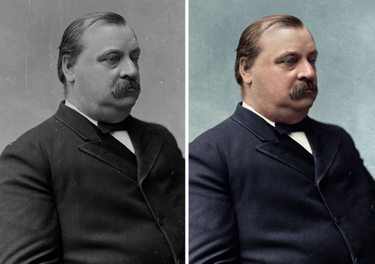 Photo Restorations of US Presidents 22nd And 24th President: Grover Cleveland (1885-1889)