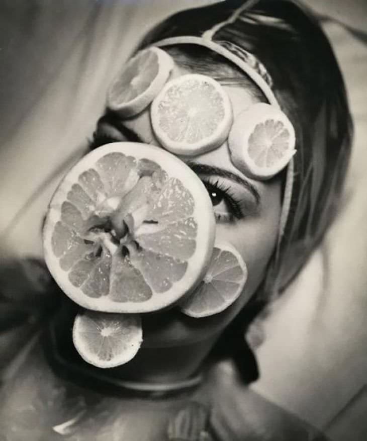 Past Beauty Practices That Seem Strange Today,  A fruit face mask form the 1930s
