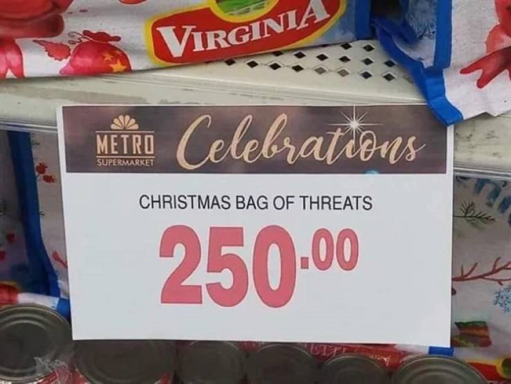 Funny Spelling and Translation Fails  Christmas bags 
