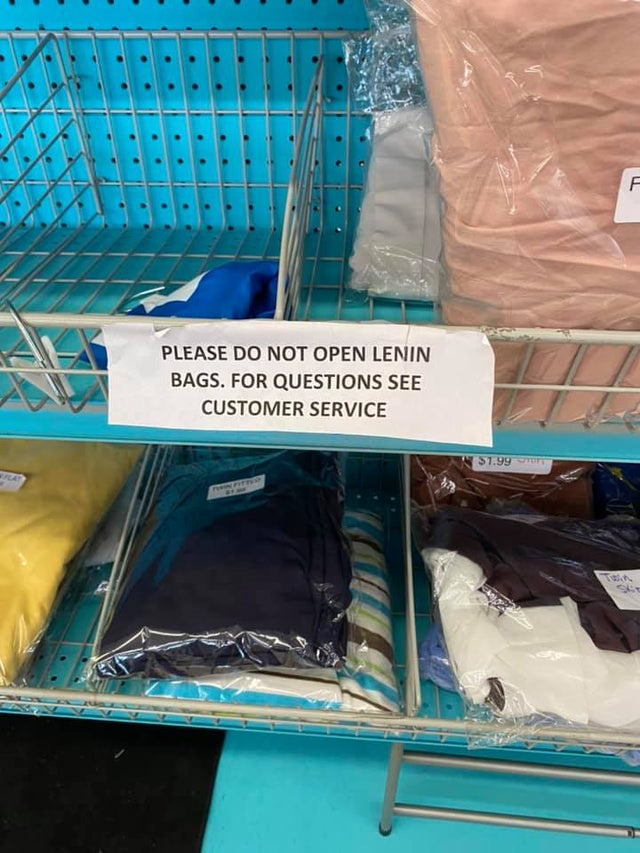 Funny Spelling and Translation Fails "Don't open them or you'll unleash the proletariat"
