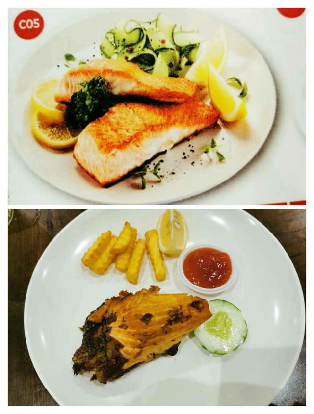 Food Ads vs Reality Grilled salmon