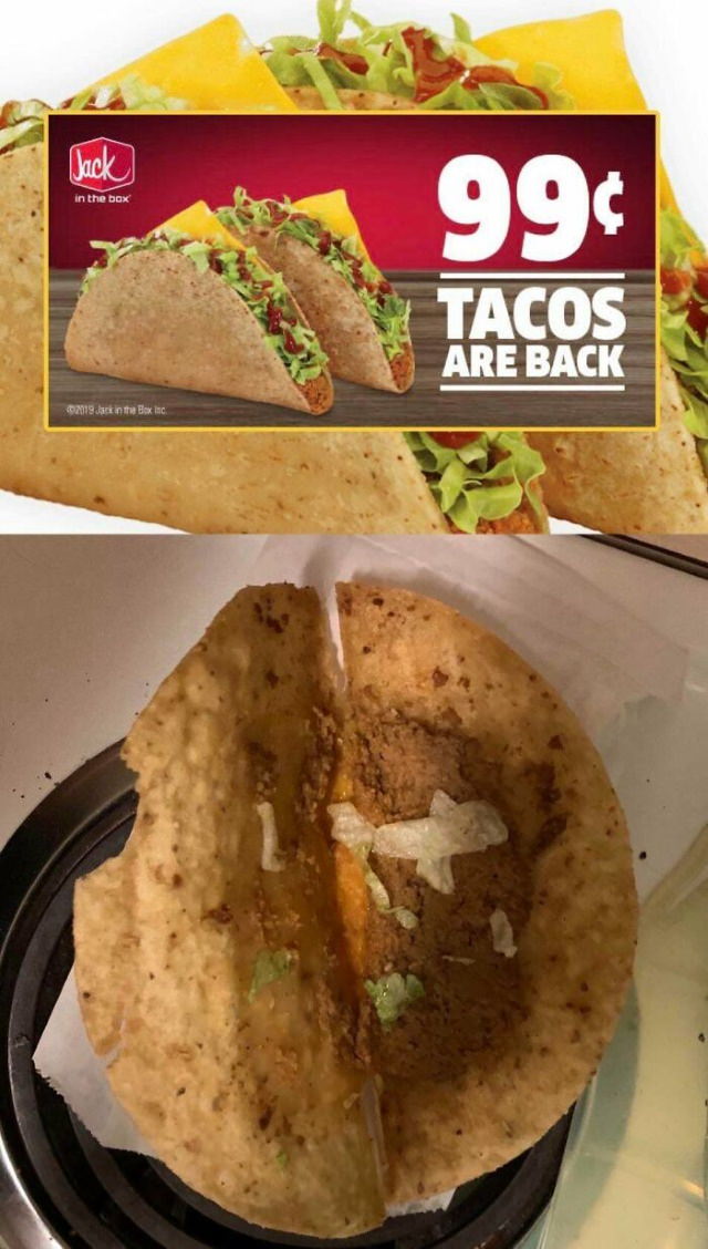 Food Ads vs Reality tacos