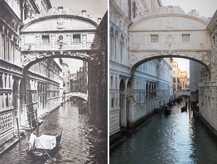 Casper Molenaar In the footsteps of Kurt Hielscher Ponte Dei Sospiri, The Bridge of Sighs in Venice, Italy (1925 vs. 2018)