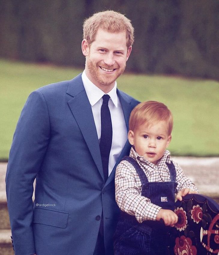 Celebrities Side by Side With Their Younger Selves, Prince Harry