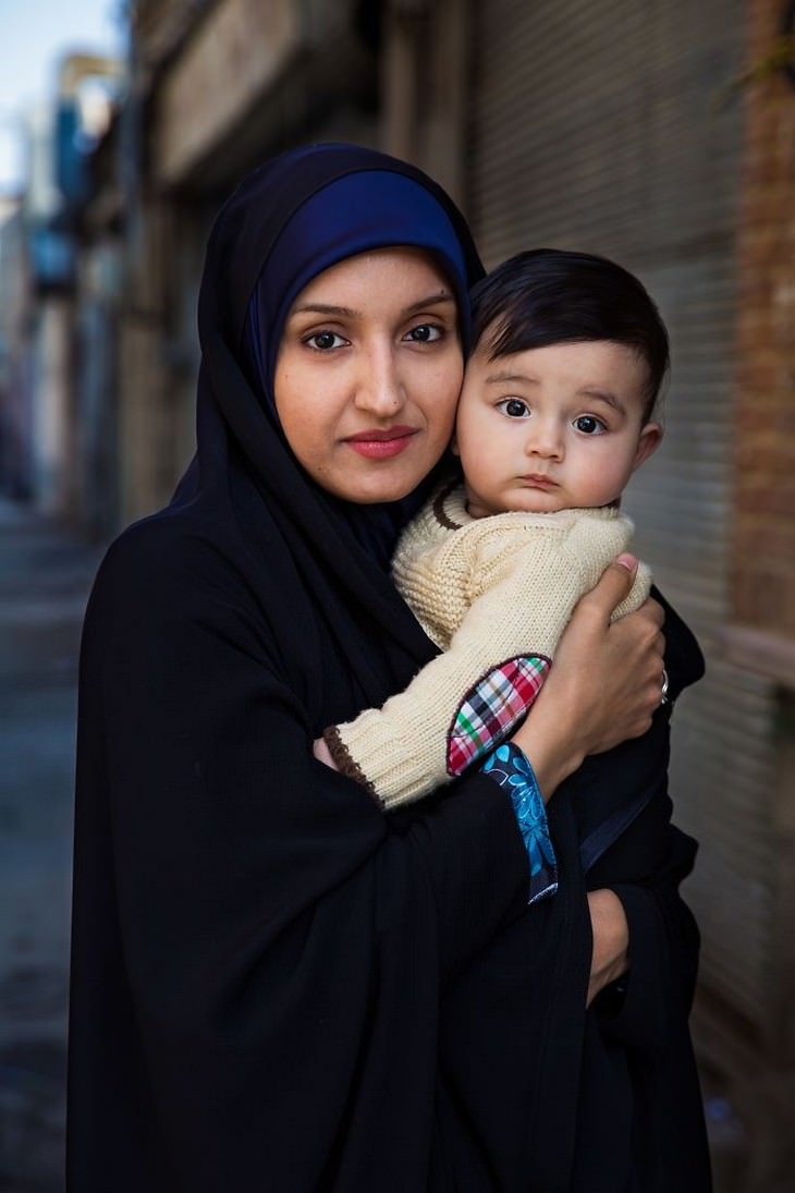 The Beauty of Motherhood in 18 Different Cultures Leila and her son Abtin, Tehran, Iran