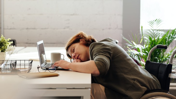 Dark Circles Causes and Tips woman falling asleep at work
