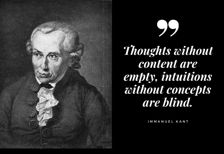  Immanuel Kant Quotes Thoughts without content are empty, intuitions without concepts are blind.
