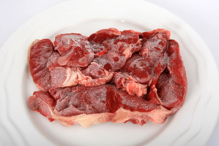 Meat Buying Tips frozen meat on plate