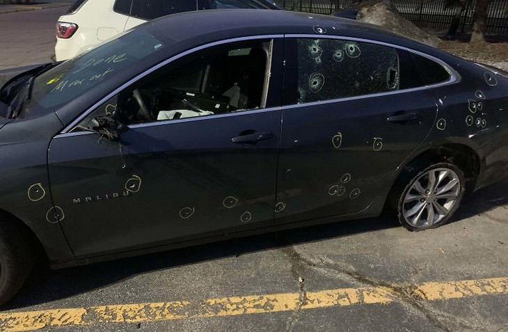 Weirdest Things Car Mechanics Spotted on the Job, car full of bullet holes