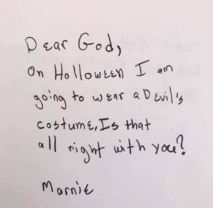 3rd-Graders Ask God devil costume