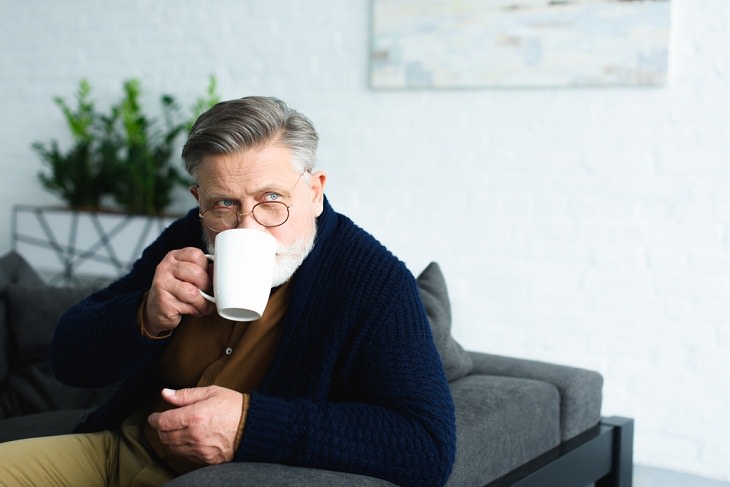 Coffee and Colon Cancer, man drinking coffee