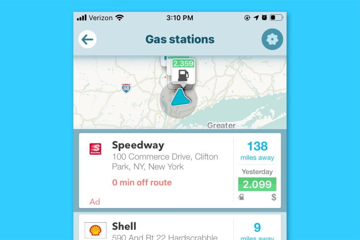 Useful Waze Features gas station