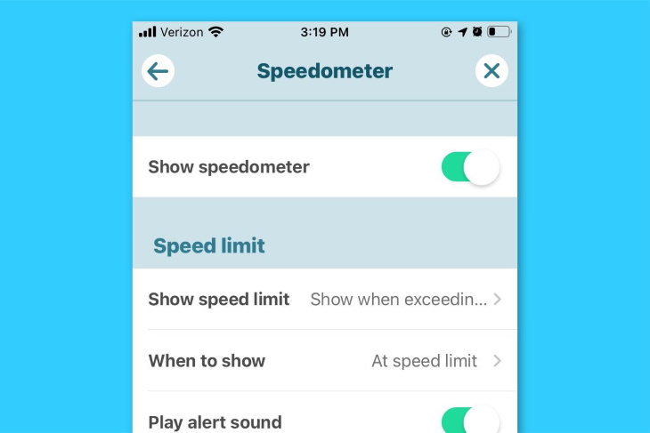 Useful Waze Features speedometer