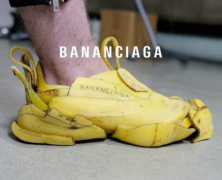 food fails banana shoes