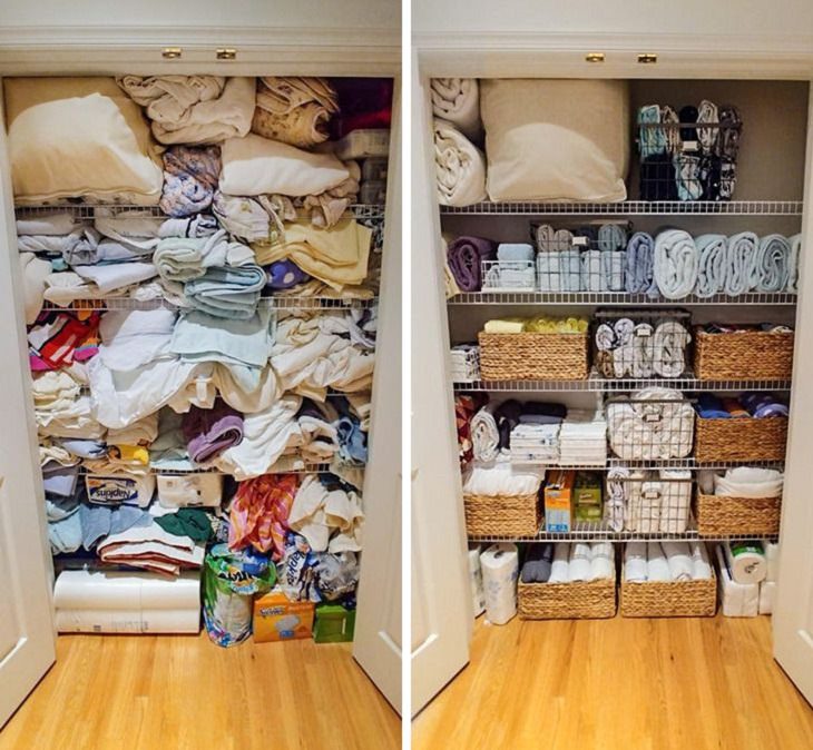 Before and After Decluttering Pics, linen closet