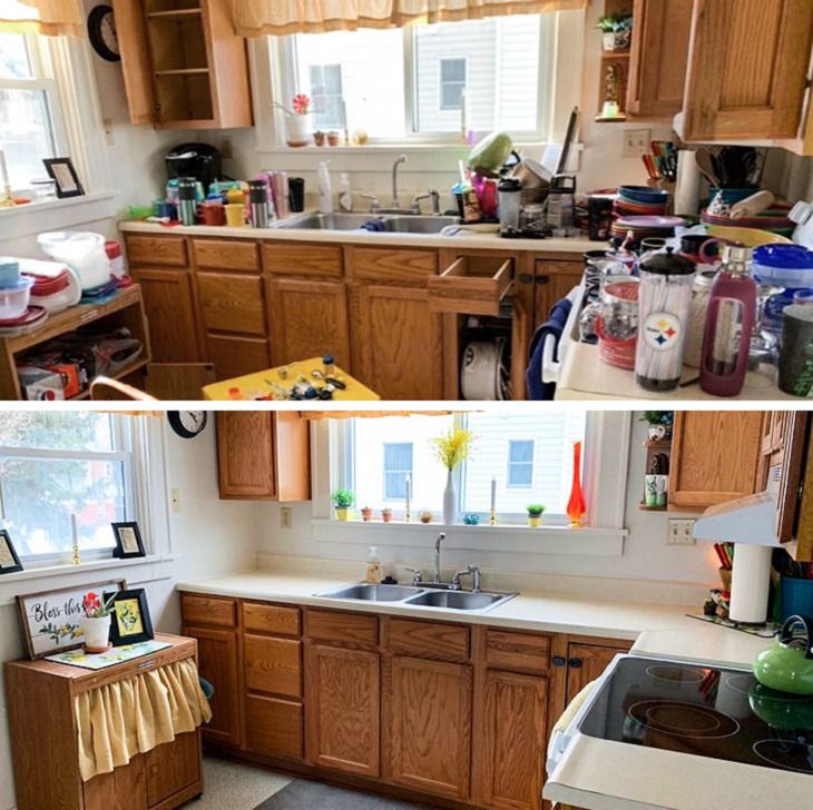 Before and After Decluttering Pics, kitchen