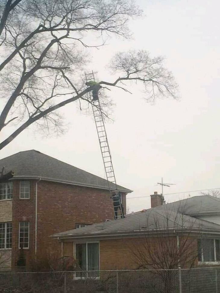 20 Heart Stopping Safety Fails, ladder