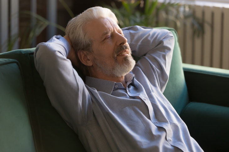 Aging Myths older man napping