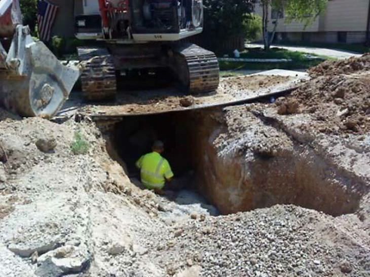 20 Heart Stopping Safety Fails, man sitting under construction