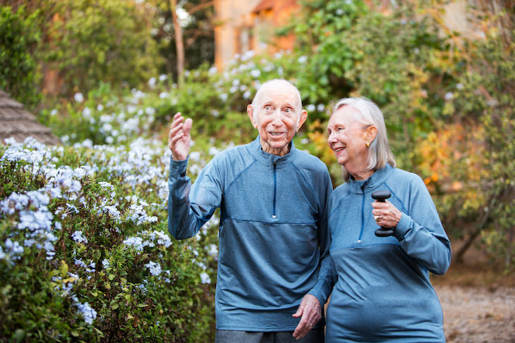 Relationship Habits That Seem Normal But Are Toxic, senior couple in matching outfits