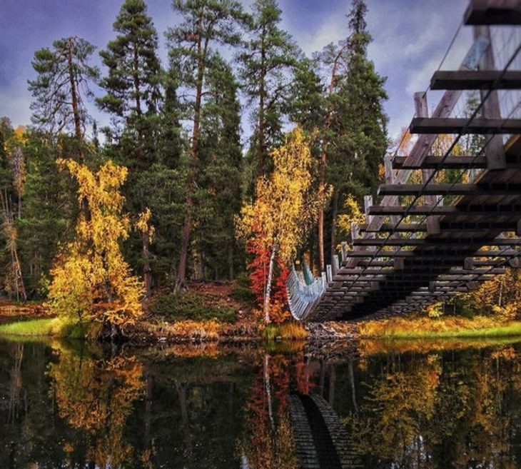 Finland, hanging bridges 