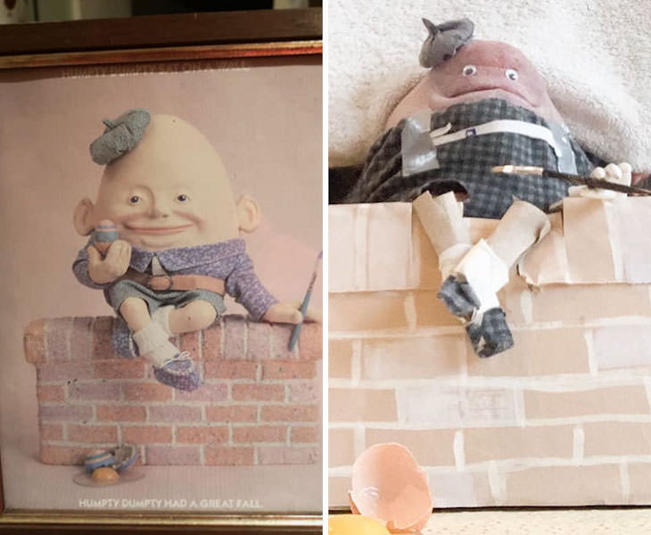 18 Hilarious Recreation of Bad Charity Shop Art, Humpty Dumpty 