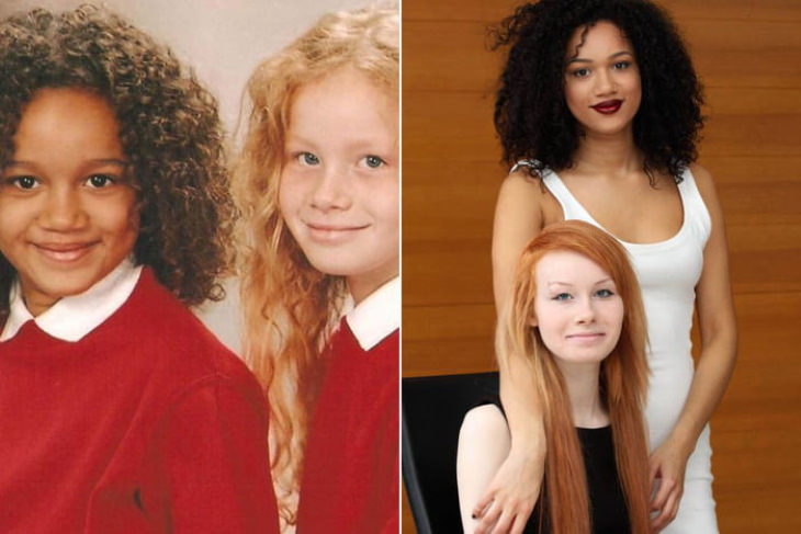 Poignant Photos These two women are biracial twin sisters. They were born to a white father and a half-Jamaican mother