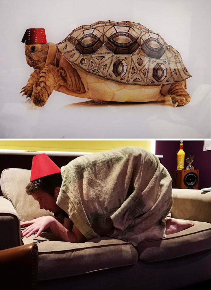 18 Hilarious Recreation of Bad Charity Shop Art, turtle