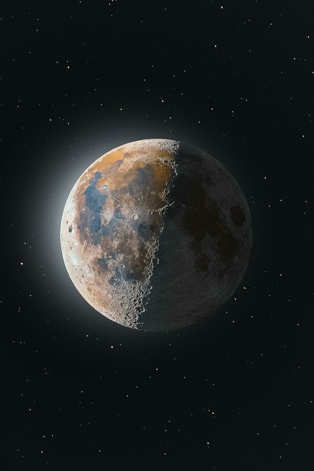 Fotos Asombrosas Con Una Historia Detrás De Ellas Una imagen de alta definición de una luna menguante