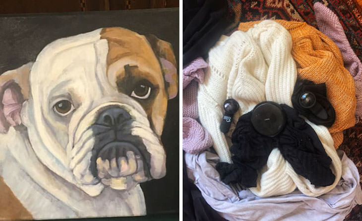 18 Hilarious Recreation of Bad Charity Shop Art, dog