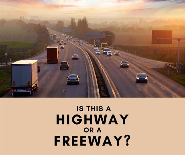  12 Funs Regional Terms Around the US, highway vs. freeway