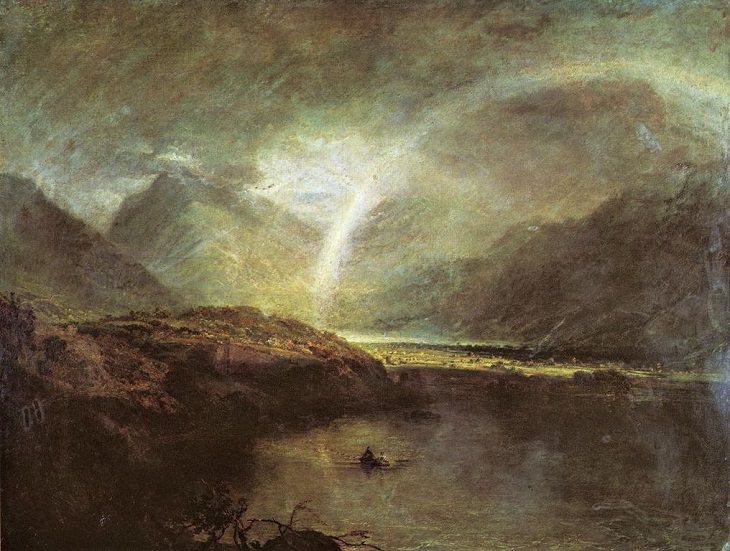 J.M.W. Turner Paintings, Buttermere Lake, with Park of Cromackwater, Cumberland, a Shower