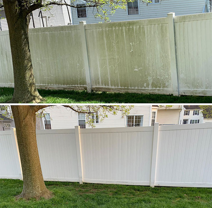 Before & After: Impressive Washing Makeovers, white fence